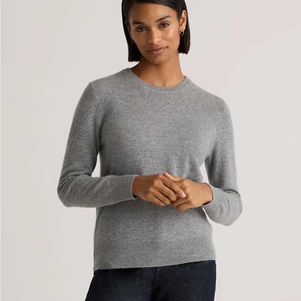 Quince Gray Crew Neck Sweater